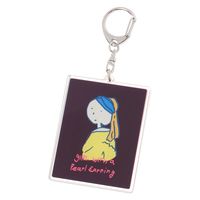 （世界の名作）アクリルキーホルダー2 真珠の耳飾り LAKOLE/ラコレ