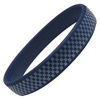 オルアージュ 【ケース販売】ゲルマパワーシリコーンブレスレット 市松模様 ネイビー L GPSB6297 1箱(60個入)（直送品）