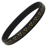 オルアージュ 【ケース販売】スパークノンXシリコンバンド 鱗文様 ブラックxゴールド L SL0292 1箱(60個入)（直送品）