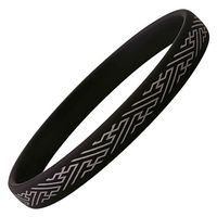 オルアージュ 【ケース販売】スパークノンXシリコンバンド 紗綾形 ブラックxシルバー L SL0308 1箱(60個入)（直送品）