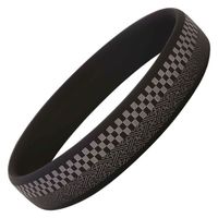 オルアージュ 【ケース販売】スパークノンXリストバンド 市松紗綾 ブラックxシルバー M WM0162 1箱(60個入)（直送品）