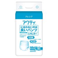 日本製紙クレシア アクティ におわないのは良いパンツレギュラー ゆったりLサイズ18枚 4901750842857 1セット(18枚×4点)（直送品）
