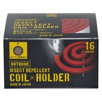 小久保工業所 アウトドア 厚太巻防虫香 16巻+吊り下げ線香皿付 4956810700028 1セット(16個×3点)（直送品）