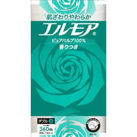 カミ商事 エルモア 12ロール ダブル 30M 花の香り 4971633162990 1セット(12巻×8点)（直送品）
