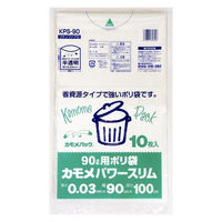 リケンファブロ KPS90カモメパワースリム90L半透明 4977811646016 1セット(10枚×10点)（直送品）