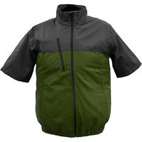 ベスト・アンサー aut-061-bkh-m 空調作業服 半袖 ブラックカーキ Mサイズフルセット 1セット（直送品）