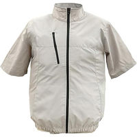 ベスト・アンサー aut-061-gr-3l 空調作業服 半袖 グレー 3Lサイズ フルセット 1セット（直送品）