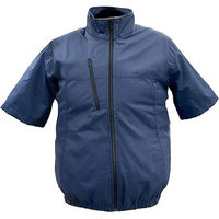 ベスト・アンサー aut-061-nv-4l 空調作業服 半袖 ネイビー 4Lサイズ フルセット 1セット（直送品）