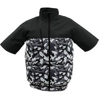 ベスト・アンサー aut-061-bme-2l 空調作業服半袖 ブラック迷彩 2Lサイズフルセット 1セット（直送品）