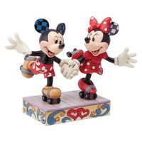 enesco ミッキー&ミニーローラースケート フィギュア 高さ14cm