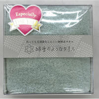 フェイスタオル綿雪キューブギフト/ブルーグリーン(FOR YOUのシール付き) 466011BGR(foryou)12 1箱(12個入)（直送品）