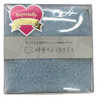 フェイスタオル綿雪キューブギフト/ライトブルー(FOR YOUのシール付き) 466011LB(foryou)12 1箱(12個入)（直送品）