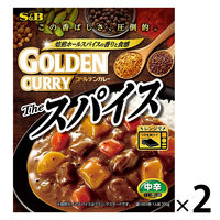 エスビー食品 ゴールデンカレー レトルト ザ・スパイス 中辛 200g 1セット（1個×2）レンジ対応