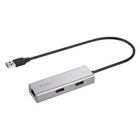 バッファロー 有線LANアダプター USB-A接続 Giga対応 ハブ付 LUD-U3-AU101