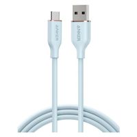 ANKER  ＵＳＢーＣ　＆　ＵＳＢーＡ　ケーブル　（Ｆｌｏｗ）　１．８ｍ　アイスブルー A85G1032（直送品）