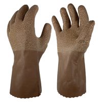【天然ゴム手袋】勝星産業 天然ゴム作業グローブ茶 #841　3双入