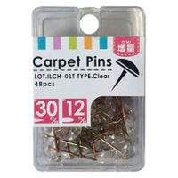 アイ・エス セミ増量:カーペットピン 透明 ILCH-01T 1ケース(48個)