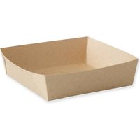 天満紙器 製菓資材 クラフトベーキングトレー BT8733 茶無地 004469083 1袋(50枚)