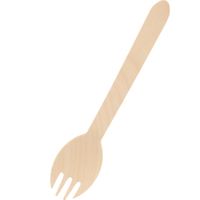 長井紙業 木製フォークスプーン 袋入 160mm 004514234 1袋(100本)