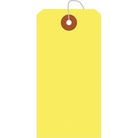 ササガワ パック入カラー荷札 中 黄 一穴 25-73124 1袋(200枚入)