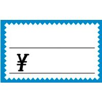 ササガワ ショーカード 小 ブルー枠¥入り 17-5172 1冊(50枚)