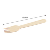 中村 木製 フォーク 160mm 裸 100本入 00653698 1袋