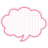 ササガワ 抜型カード 吹出し 大 ピンク 16-4186 1冊(50枚)