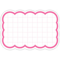 ササガワ 抜型カード 波四角 特大 ピンク 16-4490 1冊(30枚)