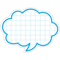 ササガワ 抜型カード 吹出し 中 ブルー 16-4156 1冊(50枚)