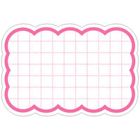 ササガワ 抜型カード 波四角 中 ピンク 16-4153 1冊(50枚)