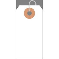 ササガワ パック入荷札 白無地 針金付き