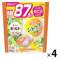 【アウトレット】ボールド ジェルボール4D シトラス＆ヴァーベナ 詰め替え 超メガジャンボ 1セット（87粒入×4個） 洗濯洗剤 P＆G