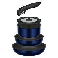 サーモス 取っ手のとれるフライパン5点セット ガス火専用 ディープブルー KSE-5A DPBL 1個