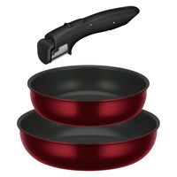 サーモス 取っ手のとれるフライパン3点セット IH対応 ディープレッド KSD-3A DR 1個