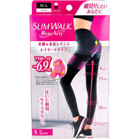 ピップ スリムウォーク ビューアクティ 美脚&美尻レギンス ブラック M-Lサイズ PH739 1足（直送品）