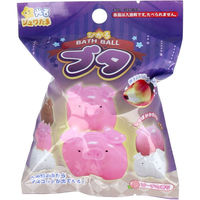 サンタン 光るシュワたま ひかるブタ バスボール ピーチの香り 75g 1回分 601-6322 1袋(75g入)（直送品）
