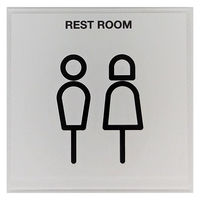 ニューウェイジャパン NJ サインプレート トイレ ホワイト MOWH032 1枚