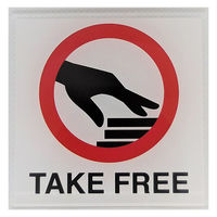 ニューウェイジャパン NJ サインプレート TAKEFREE レッド SH027 1枚（直送品）