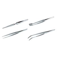 豊光 4PC ステンレス製 精密ピンセット PA-331 1セット(4本入)（直送品）