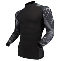 おたふく手袋 BT冷感・消臭パワーストレッチ 長袖バックハイネックシャツ カモフラ×ブラック M JW-625 1枚（直送品）