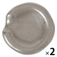 美濃焼き丸形箸置き チャコール 1セット（1個×2） LAKOLE/ラコレ