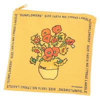 （世界の名作）フラットポーチ ひまわり LAKOLE/ラコレ