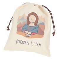（世界の名作）巾着ポーチ（L） モナリザ LAKOLE/ラコレ