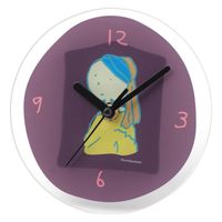 （世界の名作）ガラス時計 真珠の耳飾り LAKOLE/ラコレ