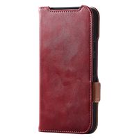 P242 ケース レザー 手帳型 マグネット 衝撃吸収 スタンド機能付 レッド PM-P242PLFYRD エレコム 1個（直送品）