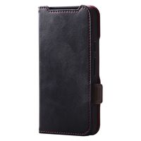 P242 ケース レザー 手帳型 マグネット 衝撃吸収 スタンド機能付 ブラック PM-P242PLFYBK エレコム 1個（直送品）