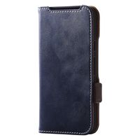 P242 ケース レザー 手帳型 マグネット 衝撃吸収 スタンド機能付 ネイビー PM-P242PLFYNV エレコム 1個（直送品）