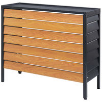 SANKA アルミ室外機カバー ルーバー大型 ブラック ASC-LLBK 1台（直送品）