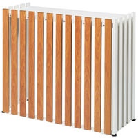 SANKA アルミ室外機カバー 縦格子標準 ホワイト ASC-TRWH 1台（直送品）