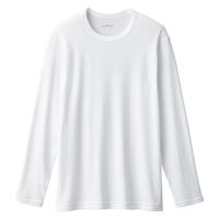 【メンズ】無印良品 紳士 あったか綿 クルーネック長袖Tシャツ 紳士S 白 良品計画